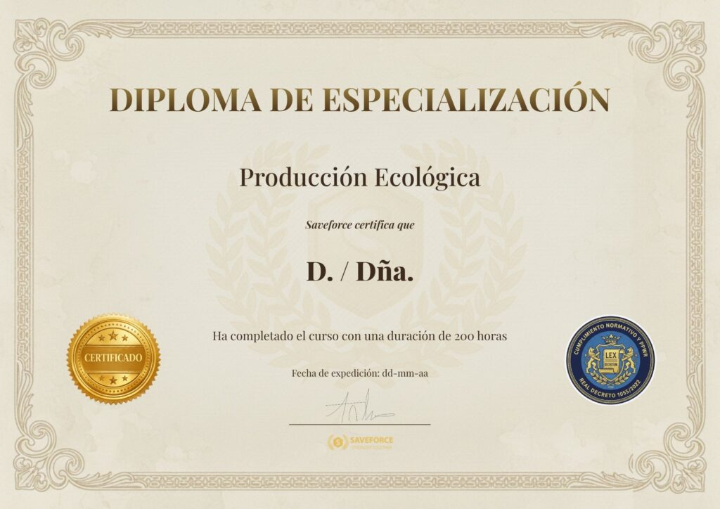 Certificado de Producción Ecológica